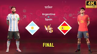 FIFA 23 - Argentina vs Spain | Messi vs Pedri | FIFA World Cup Final [4K60]