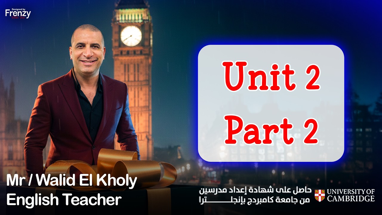 لا تنس الاشتراك في ⬇
📌 جروب الفيسبوك لاي استفسارات : 
https://www.facebook.com/groups/404712930793593
📌 قناة التليجرام : 
https://t.me/EnglishWKH23
📌 صفحة الفيسبوك : 
https://www.facebook.com/mr.walidelkholy
📞 لأي استفسار تواصل معانا واتساب : 
01204660165
اقوى قناة تعليمية للغة الانجليزية 💪
تحتوى على شروحات وحل على جميع اجزاء المنهج: 
الكلمات - Vocabulary
الجرامر - Grammar 
المهارات - Skills 
قطع الفهم - Comprehension 
الترجمة - Translation 
اللغويات - Language Notes
القصة - Novel
المقال - Essay 
وليد الخولي
انجليزي
ثانوية عامة
لغة انجليزية
جرامر 
كلمات
vocabulary
grammar 
ترجمة
قطع فهم 
القصة