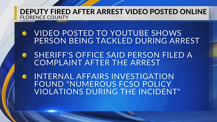 Florence County deputy no longer employed after recorded incident uploaded to YouTube