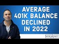 Average 401k Balance Declined in 2022
