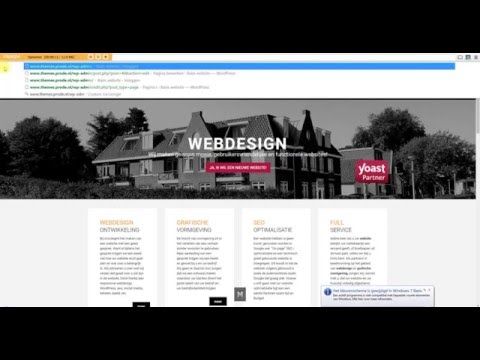 WordPress: Inloggen en menu overzicht