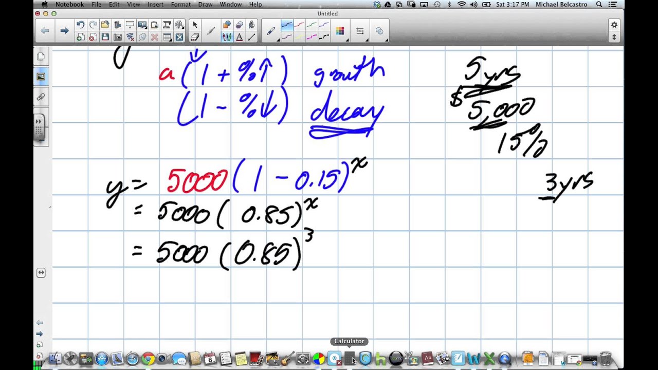 Percentage Increase, Decrease and Exponential Groth and Decay Grade 11 mixed Lesson 7 7 6 8 13 ...