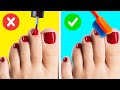 Cool Pedicure Transformation || Instagram Nail Design Trends and Hacks