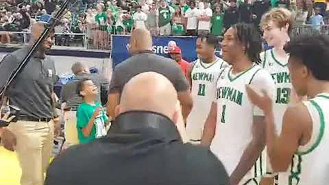 Newman Greenies win 2023 boys basketball state title