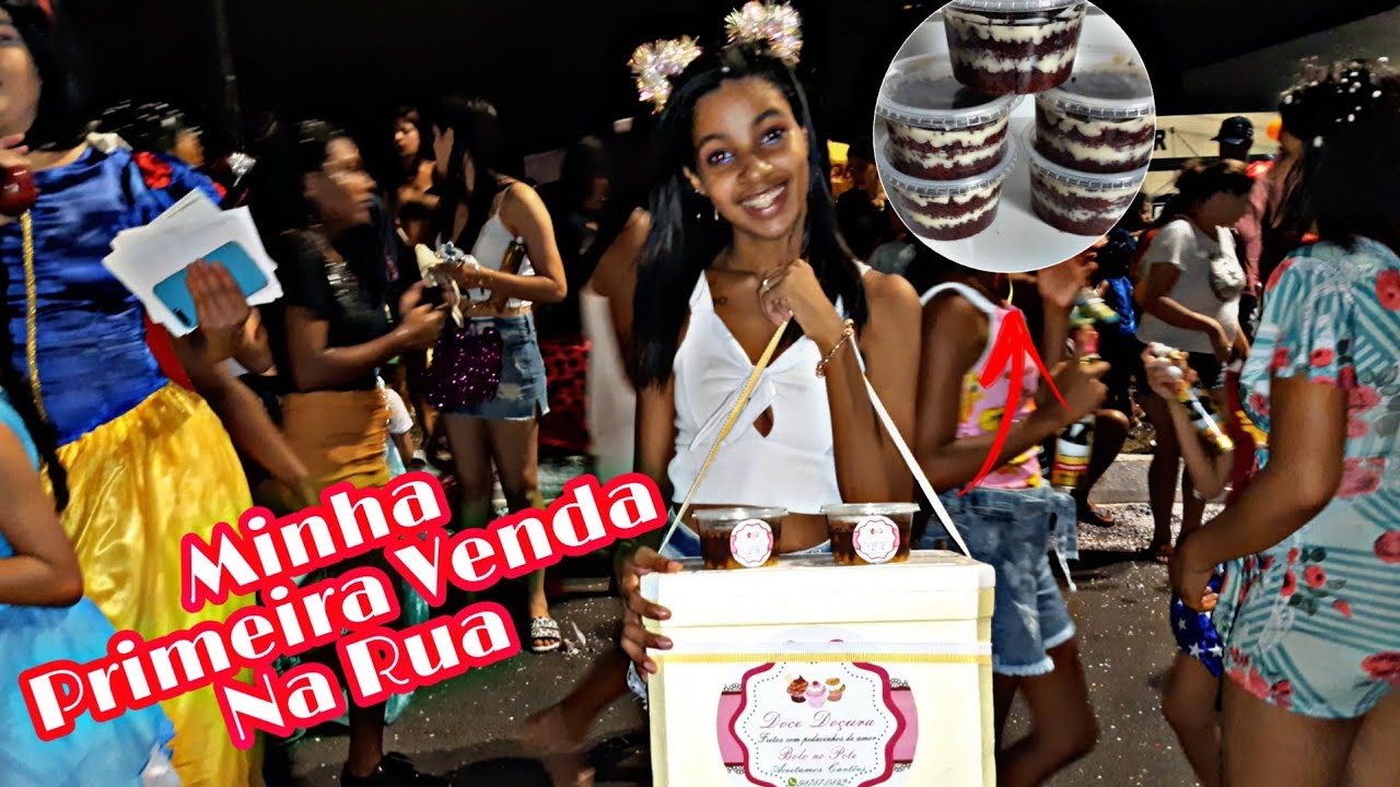 FUI VENDER BOLO NO POTE NA RUA | MINHA PRIMEIRA VENDA -VLOG | Com Emmily thaise