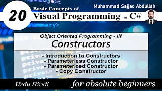 20: Constructors in C# | OOP-3 | Visual Programming
