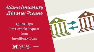 QuickTips: First Article Request from InterLibrary Loan
