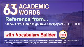 63 Academic Words Ref from "Jacek Utko: Can design save newspapers? | TED Talk"