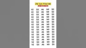 Can You Spot the Number A8 in Just 5 Seconds? #start_quiz