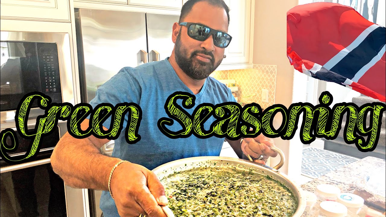 How To Make Trini/Caribbean Green Seasoning! A WHOLE POT Full! YouTube