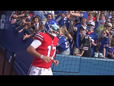 A blue Bills helmet? Josh Allen briefly dons one at the Blue and