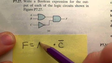 Boolean Expression from Logic Circuit - EGR215 - P7.27