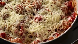 Meatball Pizziola Pasta With Cannoli Cones