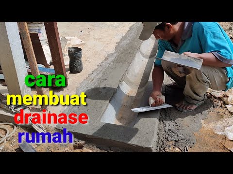 Cara membuat saluran air hujan halaman rumah/cara pasang longkang rumah