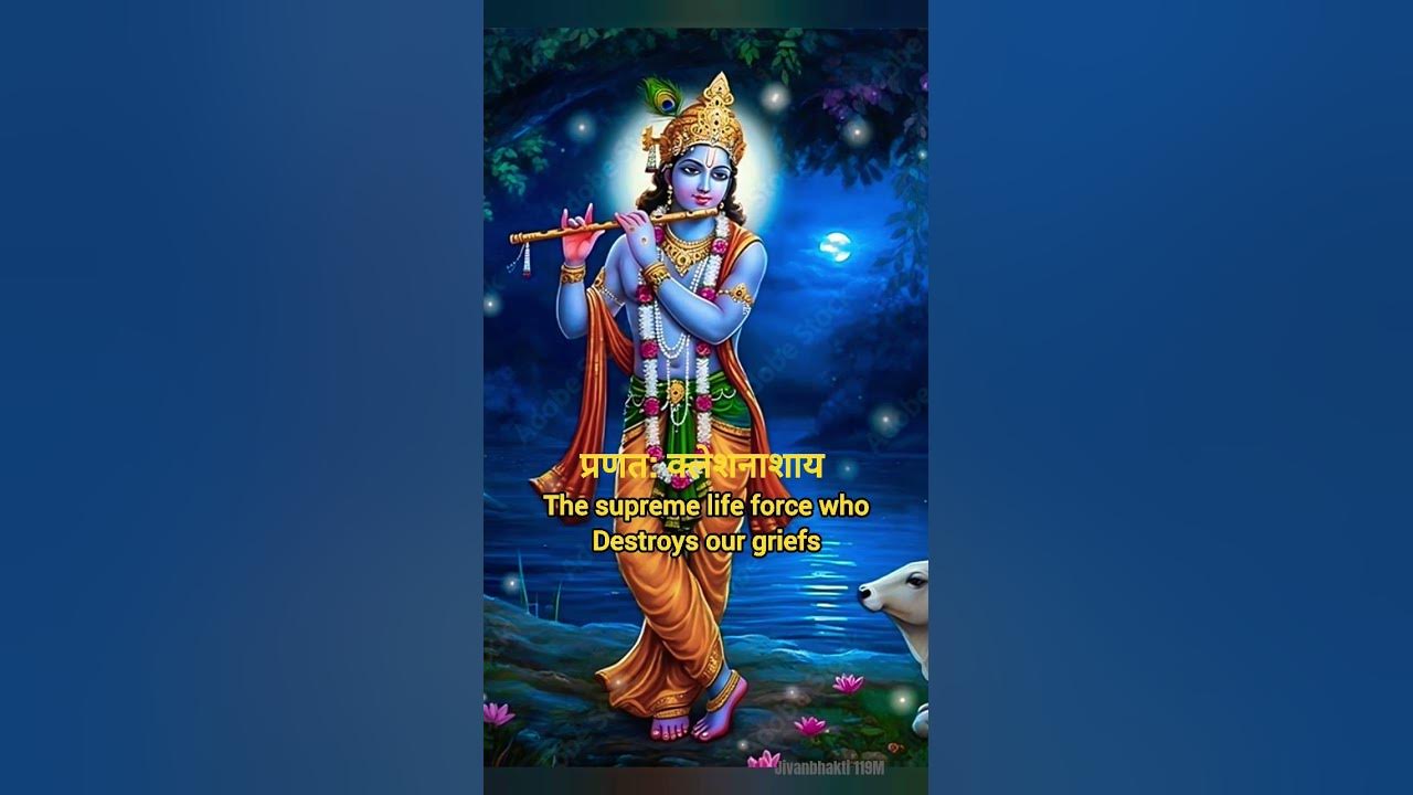 Powerful Krishna Mantra🍁-🕉️ KRISHNAYA VASUDEVAYA #krishna #song #meditation #youtubeshorts #love