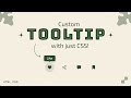 Create a Simple Tooltip Using Just CSS | No JavaScript Needed! | Poorna Chandra