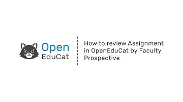 How to Review Assignment in OpenEduCat by faculty prospective