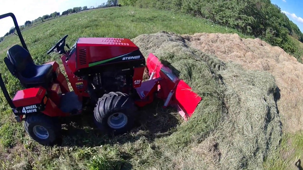 Steiner Dozer Blade Pushing Grass! YouTube
