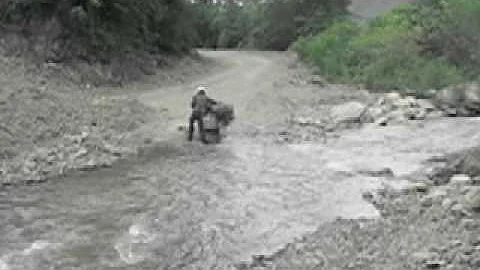 Legendary Moto Guzzi V7 in Bolivian Andes