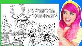 Coloring SpongeBob Characters Coloring Pages | SpongeBob SquarePants Coloring Videos