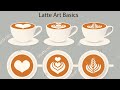 Basic latte art pattern  heart  tulip  rosetta  coffee  cappuccino  caffe latte 