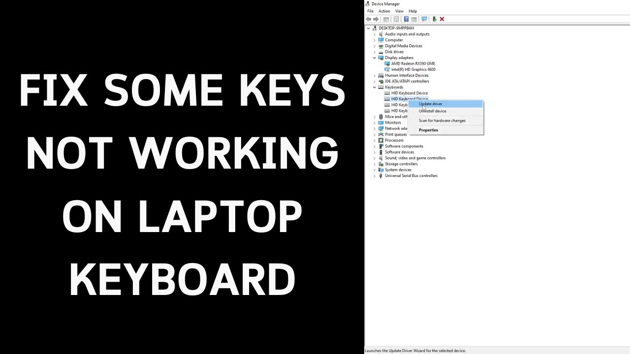 How To Fix Some Keys Not Working On Laptop Keyboard - YouTube
