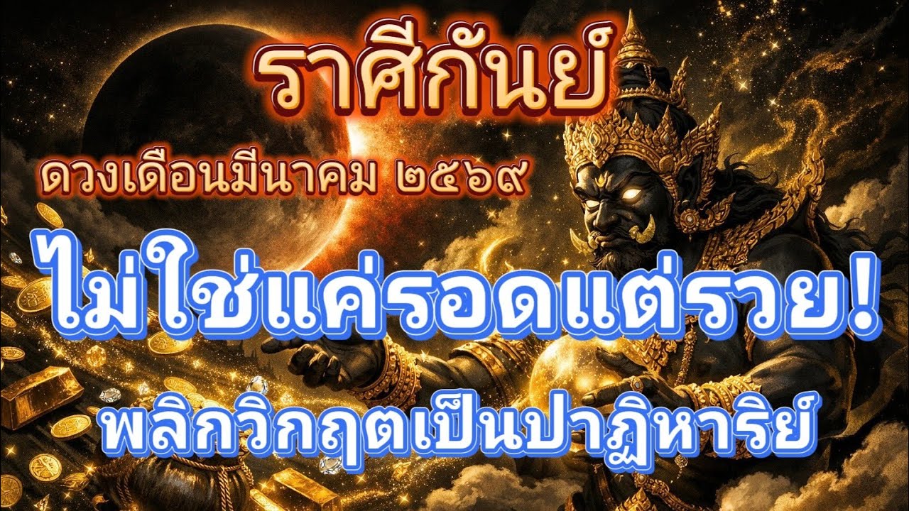 ราศีกันย์♍ไม่ใช่แค่รอดแต่รวย!..พลิกวิกฤตเป็นปาฏิหาริย์🔮ดวงเดือนมีนาคม 2569!🪬💍👩‍❤️‍👨💒⛲🌳