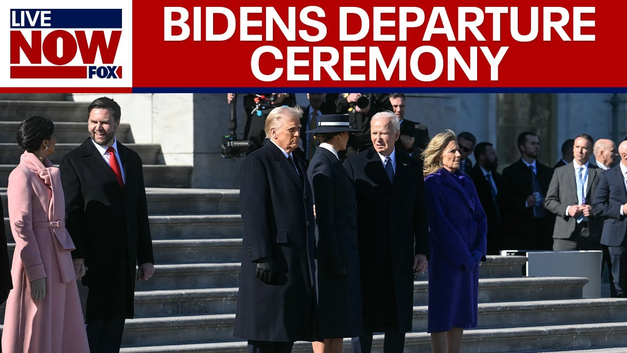WATCH: Trump watches Bidens depart Capitol after inauguration