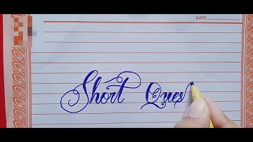 How to write short and long Question in Stylish Writing||Using Marker 605||Paper Presentation