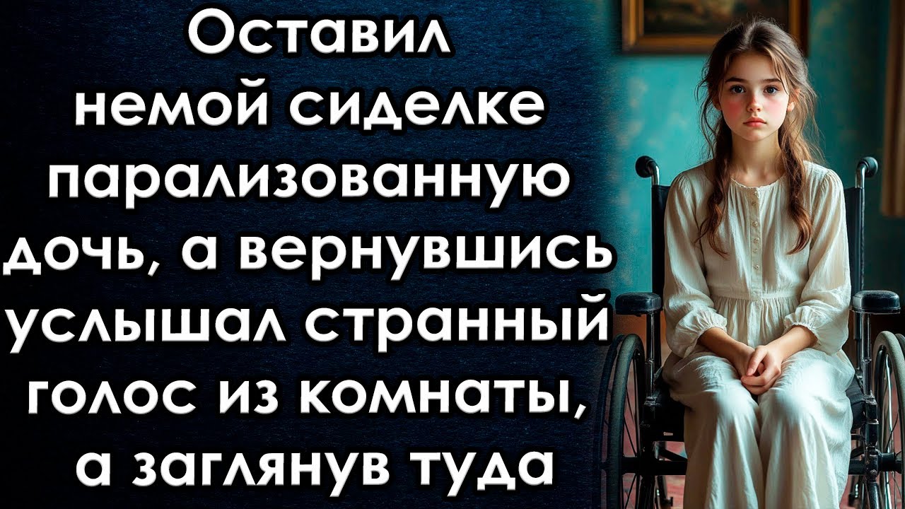 Оставил немой сиделке парализованную дочь, а вернувшись услышал странный голос из комнаты а заглянув