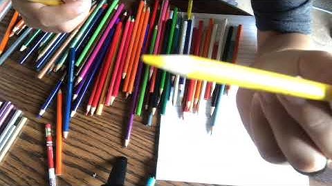 ASMR Colored Pencil Sorting and Testing//ASMR by alynicolejosephina