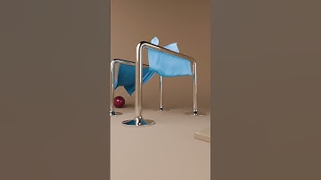 A cloth simulation in blender - Part 17 #shorts #3d #blender