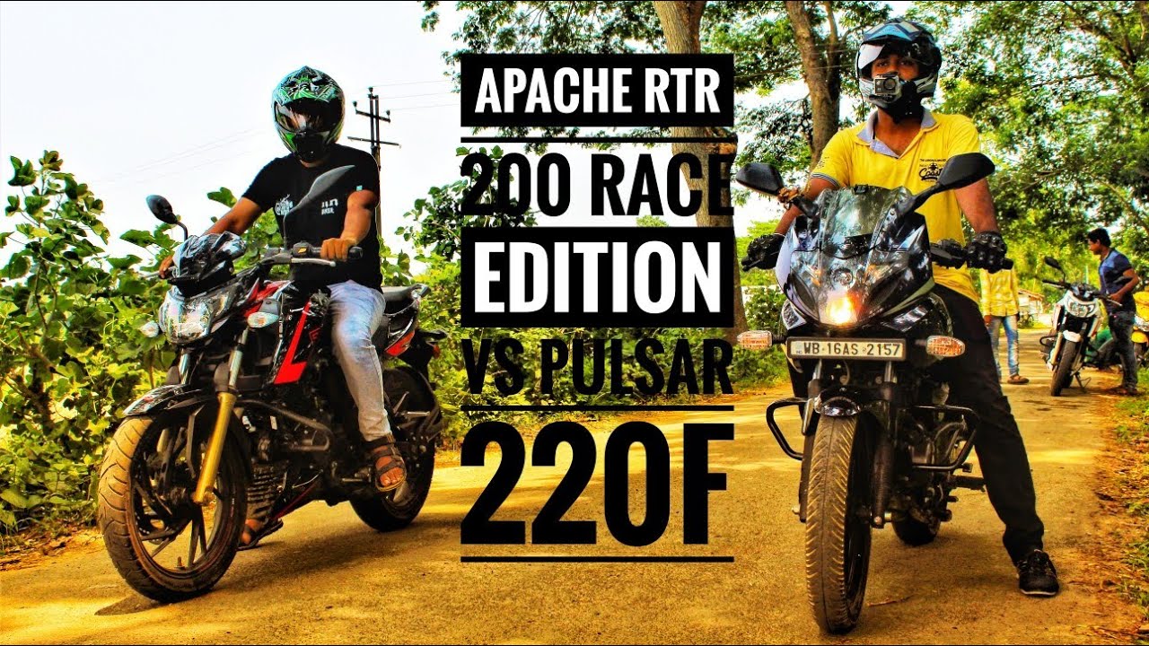 Pulsar 220f Vs Apache Rtr 200 Race Edition Drag Race