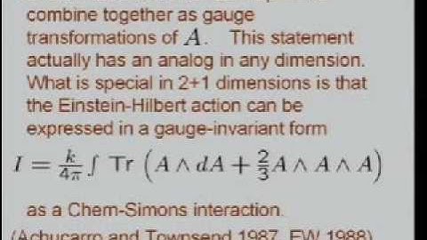 Edward Witten Lecture - Dimensional Gravity Revisited (1) (SCIENCE LECTURES SERIES)