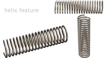 9: SolidWorks Tutorial #0009: helix spring - basic - (helix feature) -