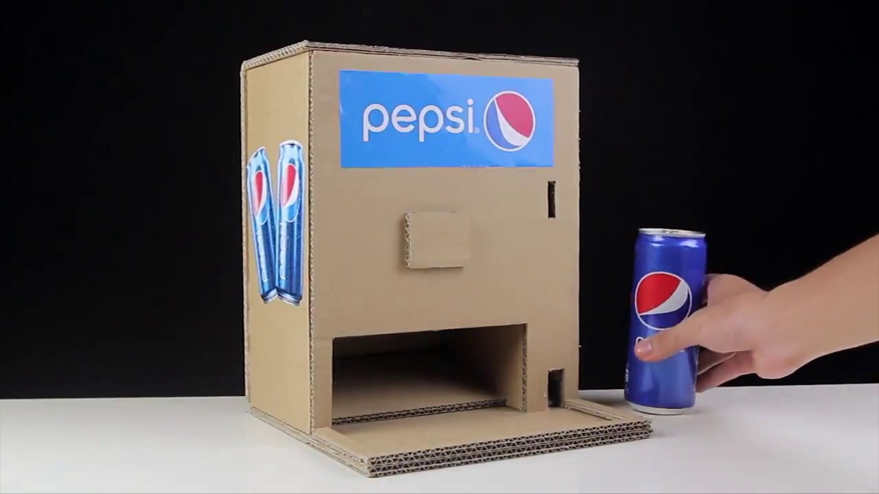 Hướng dẫn làm máy bán hàng tự động bằng bìa carton - youtube