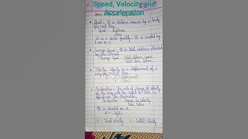Speed, Velocity and Acceleration || #physics #viral #shots