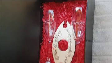 Engrave on glass with an Endurance 10 watt laser.