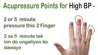Acupressure Points for High BP👌👍 Lower High Blood Pressure in 5 Minutes  💉 Video Lecture | Understanding Accupressure and Different Body Points -  Health & Fitness