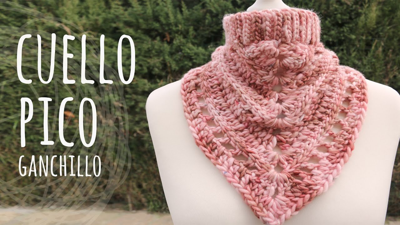 CÓMO TEJER UN CUELLO DE PICO ¡EN 2 HORAS! | Crochet - Ganchillo | Lanas y Ovillos -