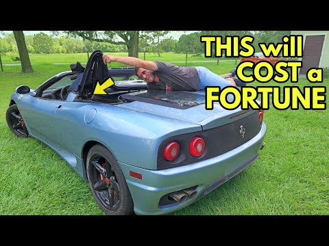 While Fixing my Cheap Ferrari's Convertible Top we Found a Major Disaster