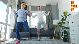 10 mint Cardio workout at home || (no equipment ) #homeworkout #commondo #viralvideo #fitsunil07 screenshot 3