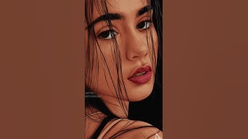 Realistic Vector Portrait Process #shorts #procreate