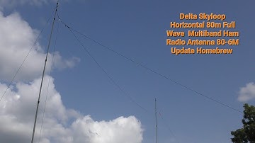 Delta Skyloop Horizontal 80m Full Wave  Multiband Ham Radio Antenna 80-6M  Update Homebrew 