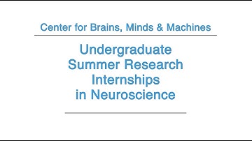 Undergraduate Summer Research Internships in Neuroscience