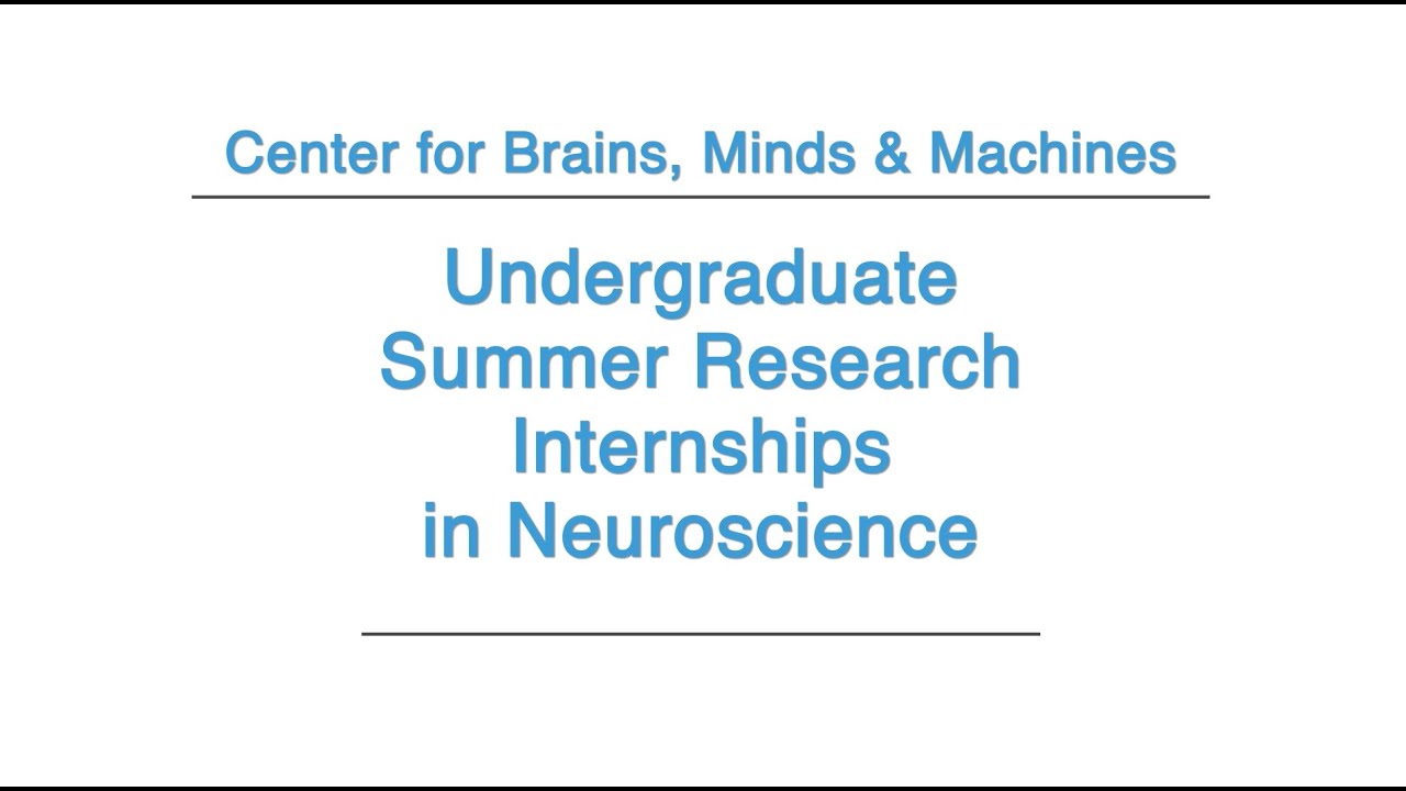 Undergraduate Summer Research Internships in Neuroscience YouTube