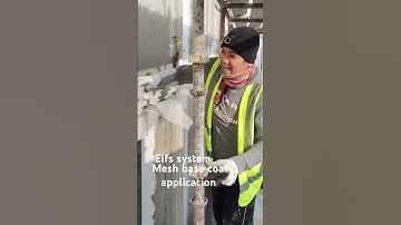#eifs #satisfying mesh base coat application