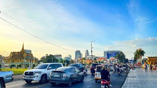 4K Walking Tour in Phnom Penh city | Riverside Cambodia