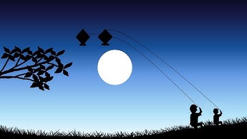 Computer Drawing Tutorial || MS Paint || How to Draw Kite Flying Sense By MS Paint || Kite drawing