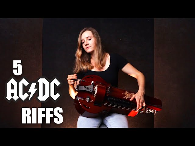 5 AC/DC riffs on hurdy gurdy - YouTube